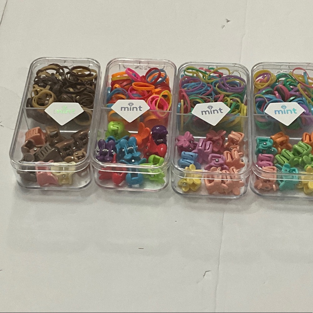 SET OF 4 KIDS Mint Hair Accessories